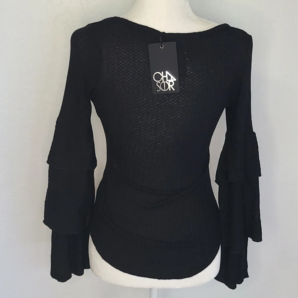 NWT Chaser bell sleeves shirt on the open road XS - Picture 8 of 9